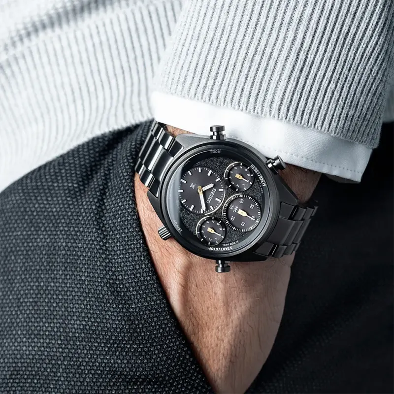 Seiko Prospex Speedtimer Solar Limited Edition Black Men's Watch- SFJ007P1